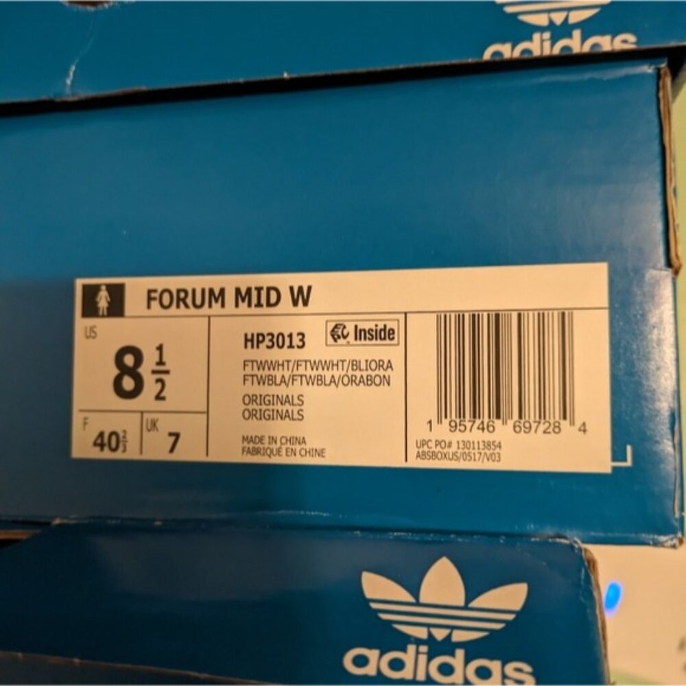Adidas Women's Forum Mid Originals White Yellow Pink HP3013 Strap Pastel 032026 - Picture 13 of 14